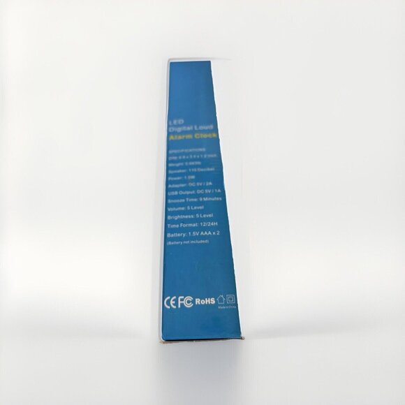 Digital Alarm Clock with USB Charger, Loud Large Display for Heavy Sleepers NEW - Picture 11 of 12